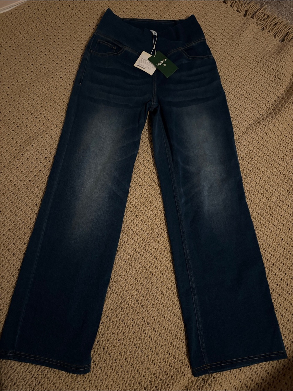 HALARA Dark Blue Wide Leg Jeans